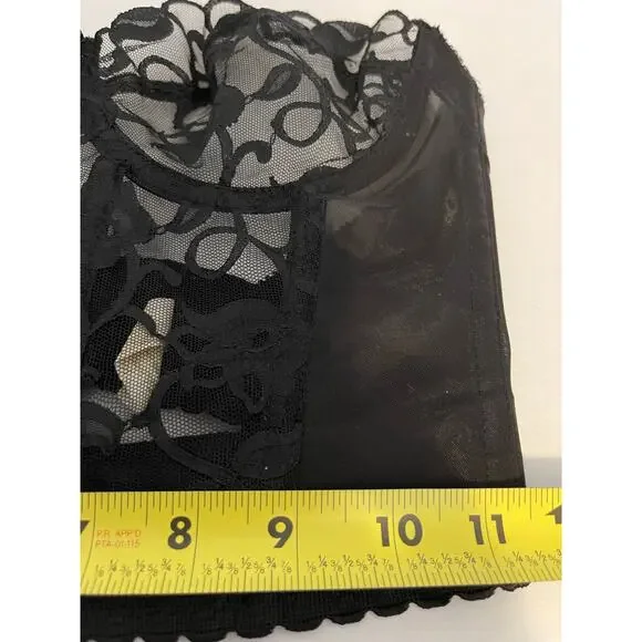 Vintage Victoria Secret Black Lace Corset Size 34C Gold Label - Picture 8 of 10